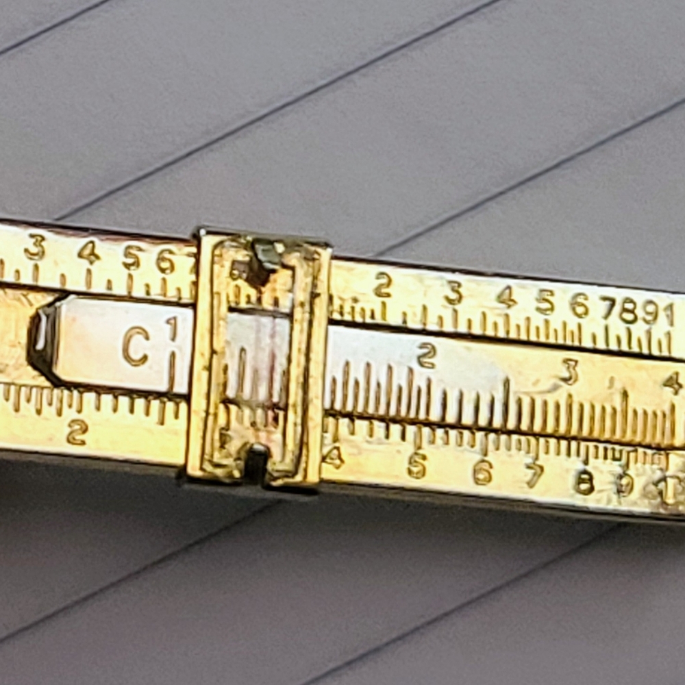 Vintage Vernon Slide Rule Tie Bar